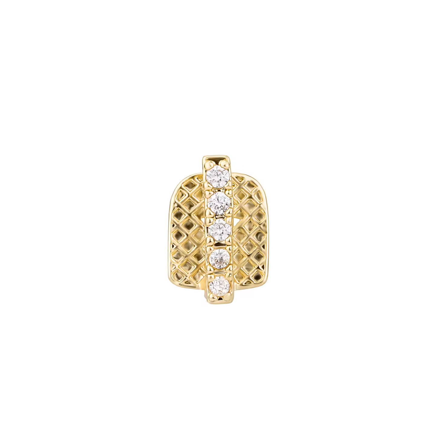 Plated Iced out streep tand