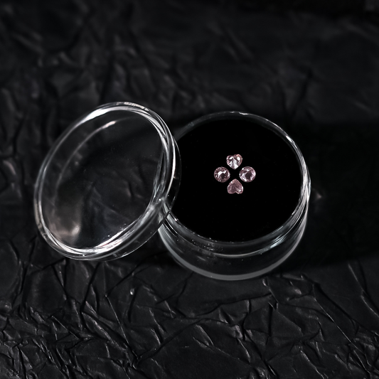 Gem Set Diamant Hart Roze