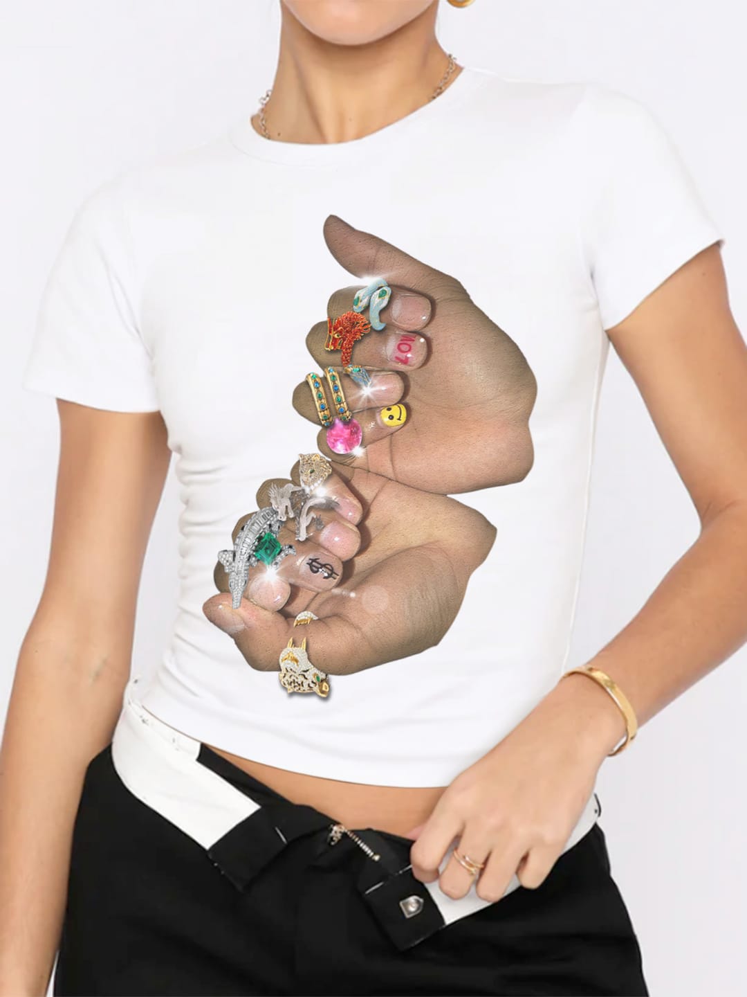 Finger Graffiti Diamand Unisex