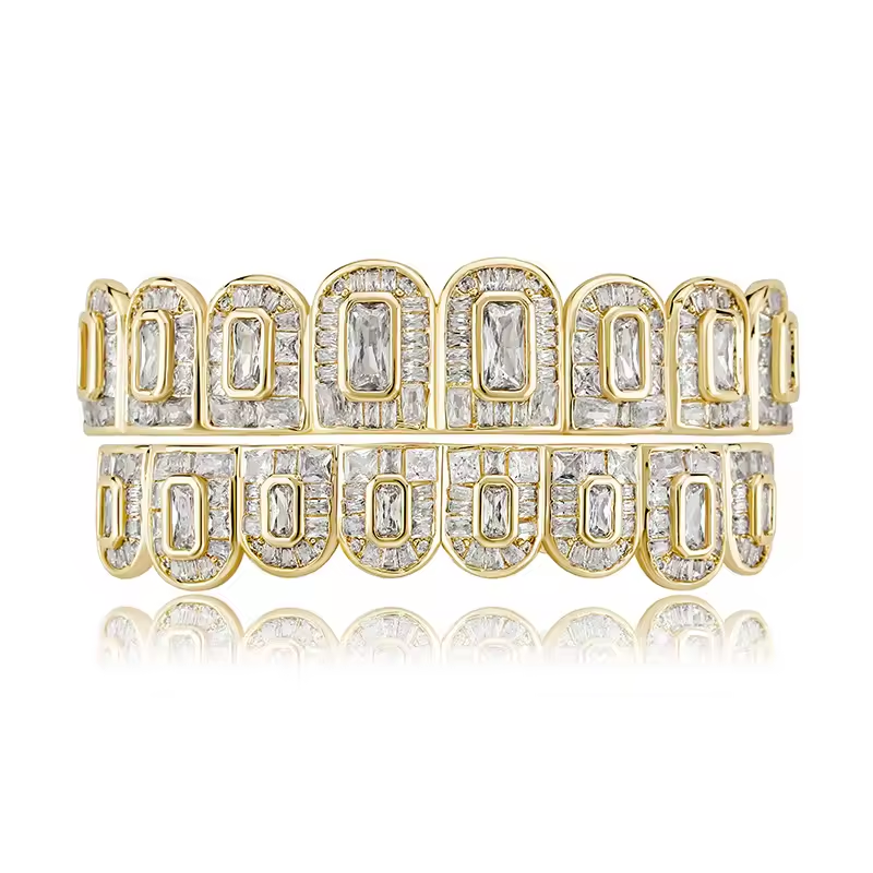 Premium Iced Out Baguette Grillz