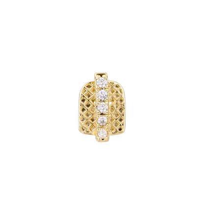 Plated Iced out streep tand