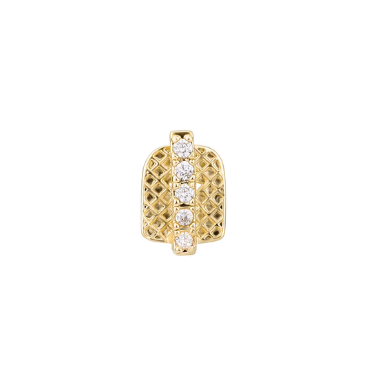 Plated Iced out streep tand