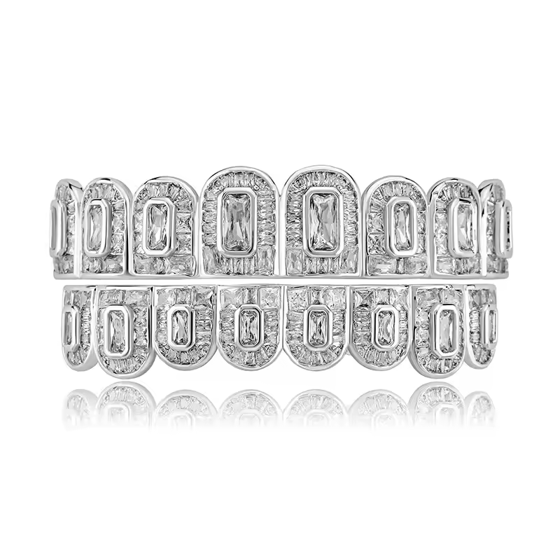 Premium Iced Out Baguette Grillz