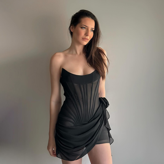 Glamour Drapé Mini Dress