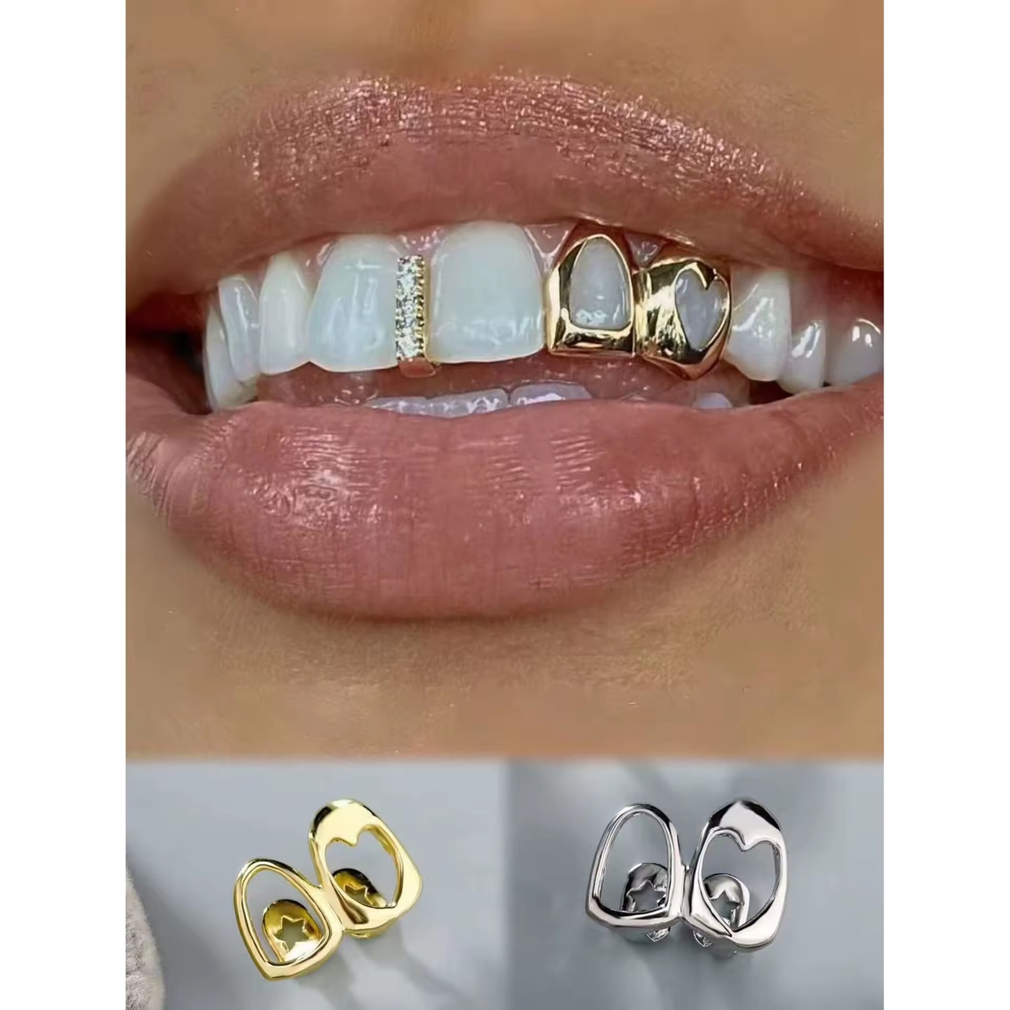 Gold Plated dubble open hoektand